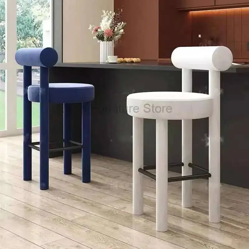 Sgabello da Gaming Leggero e Alto, Sgabello da Cucina, Sgabello da Bar Economico, Sedie da Bancone in Legno, Sedia da Gaming con Schienale in Plastica