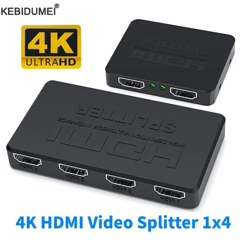 Splitter HDMI 1 in 4 out Switcher video HD 4K Adattatore cavo compatibile HDMI Hub 1x4 per monitor portatile PS4 TV Box Proiettore