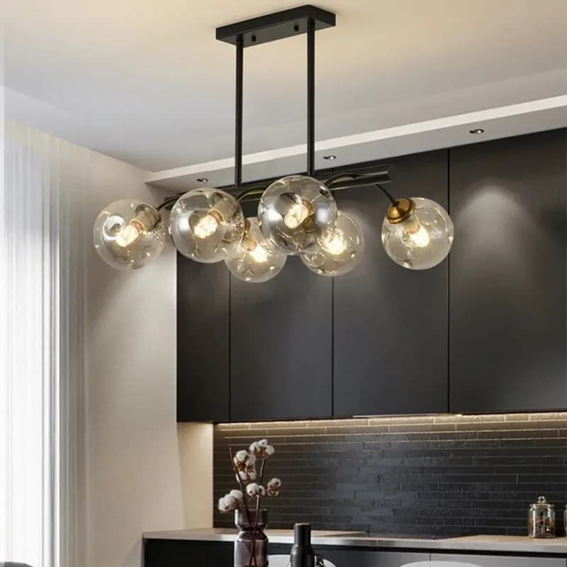 Nordic Long restaurant Chandelier for Kitchen Island Office Desks Dining Room Pendant Lamp Scandinavian Decor Lighting Fixture