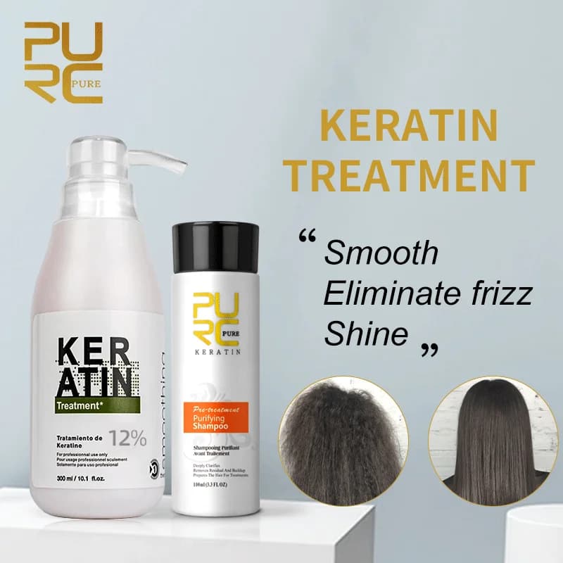 PURC 300ml Smooth cream for keratin hair Smoothening softens Repairs damaged dryness Nutrient products for hair care