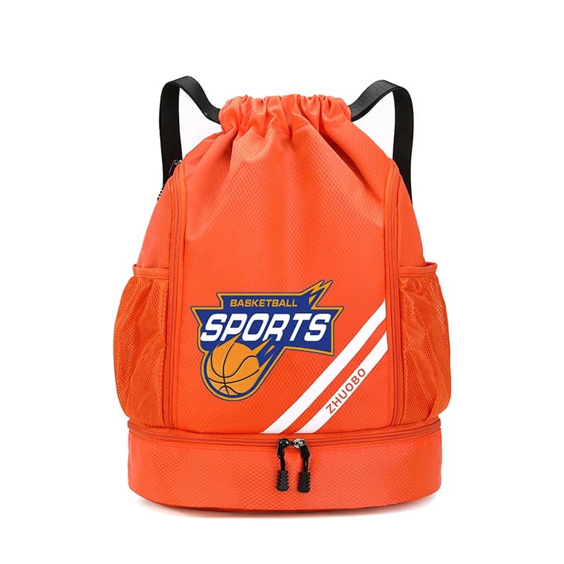 Zaino sportivo con scomparto per scarpe, borsone da palestra personalizzabile per basket e calcio, borsa con coulisse all'ingrosso