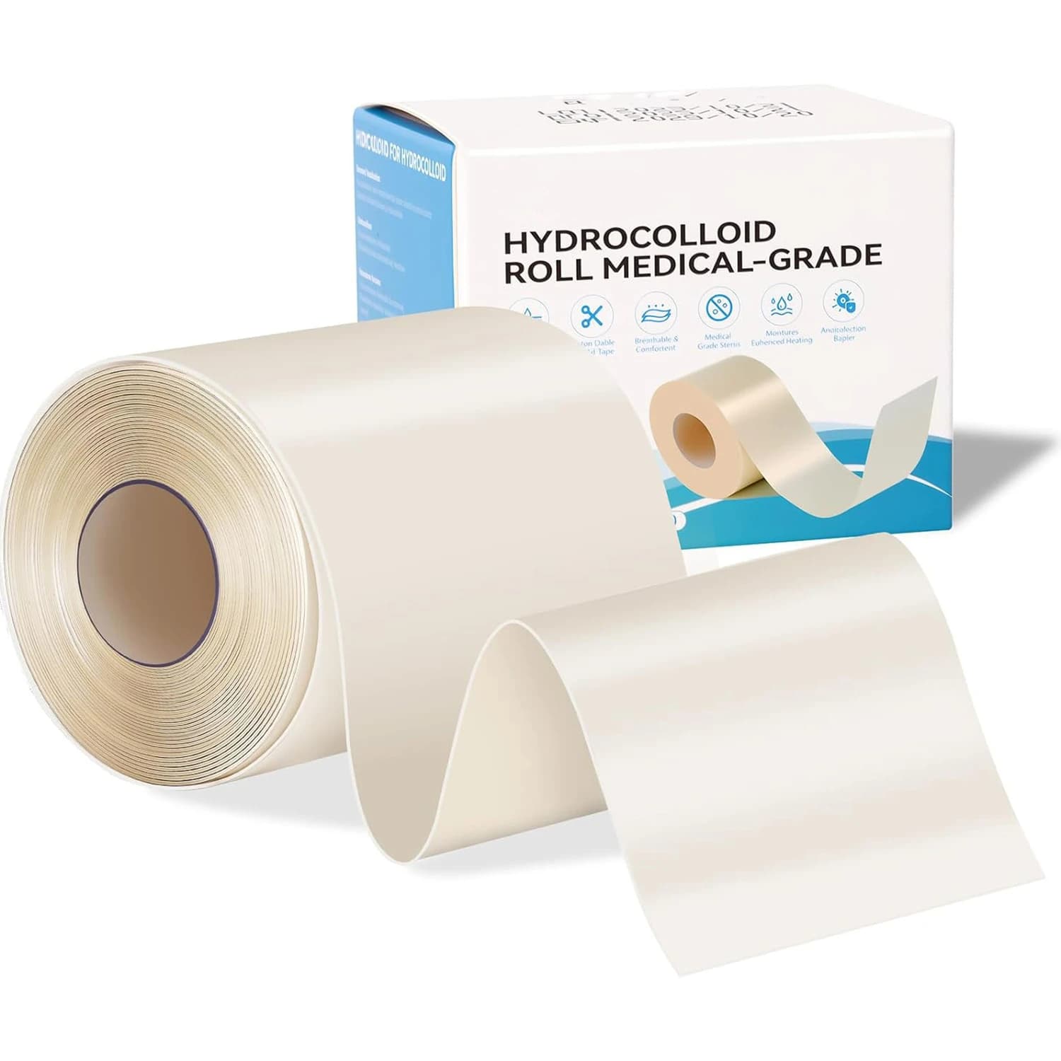 Hydrocolloid Bandages Wound Care Medical Grade Hydrocolloid Roll Self Adhesive Ultra Absorbent Flexible Waterproof First Aid Kit
