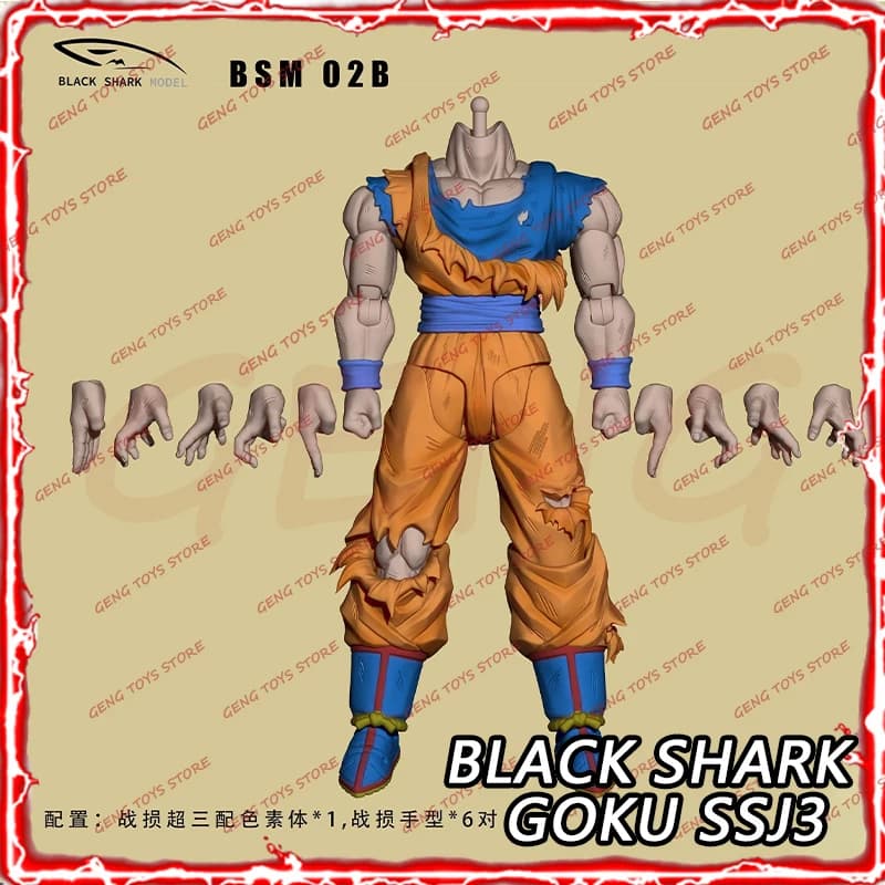 NUOVO MODELLO BLACK SHARK BSM 02A SHF SON Goku Action Figure Dragon Ball SSJ3 Super Saiyan Modellino in Plastica Giocattolo Regalo di Compleanno