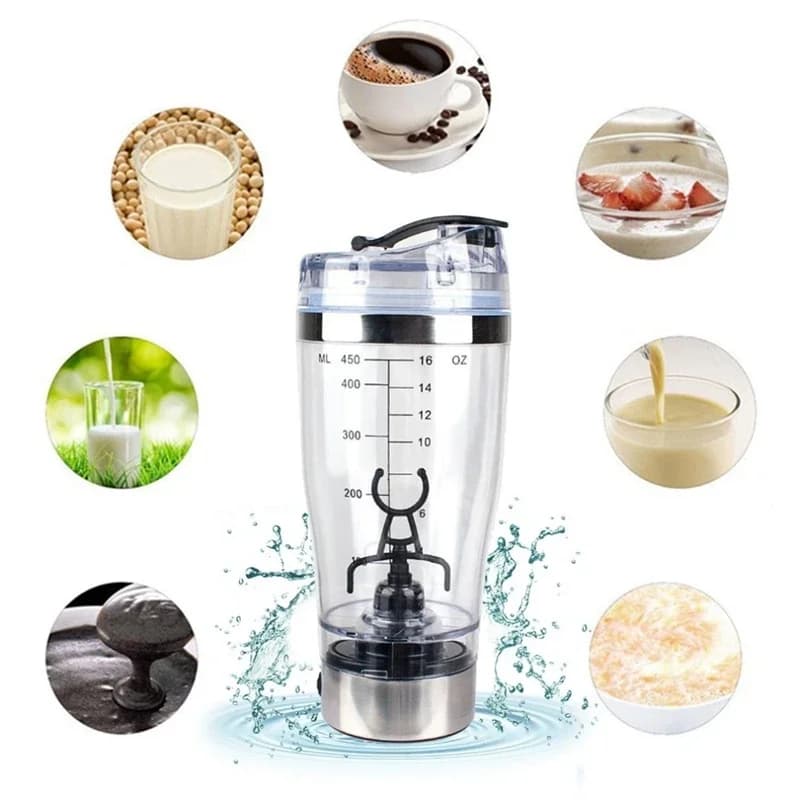 450ML Electric Mixing Cup Portable Protein Powder Shaker Bottle Mixer Shaker Bottle Shaker Bottle for Protein Cup