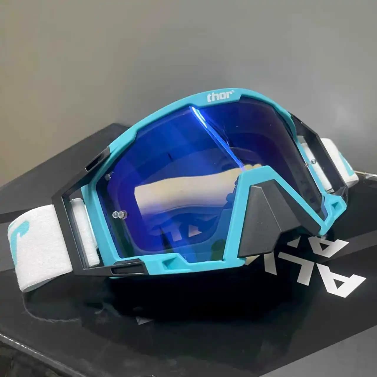 Occhiali Motocross MX per protezione antivento, antipolvere, UV. Compatibile con caschi da moto fuoristrada, caschi da bicicletta MTB,
