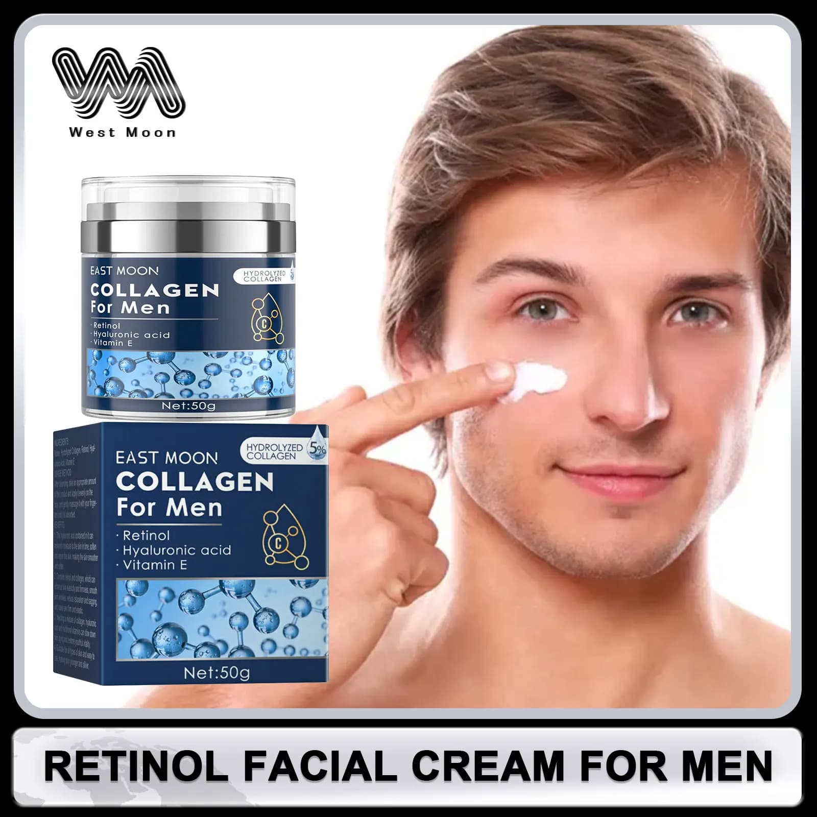 Face Cream for Men Ribbon Face Lifting Collar Dissolvency Thin Lines Anti swelling Hydrating Nutrition Product for facial skin