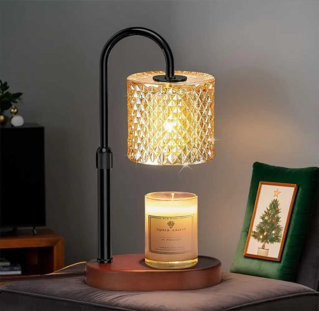 Adjustable Scaldacandele Lamp with Timer and Dimmer, Ideal for Home and Gift Furniture
