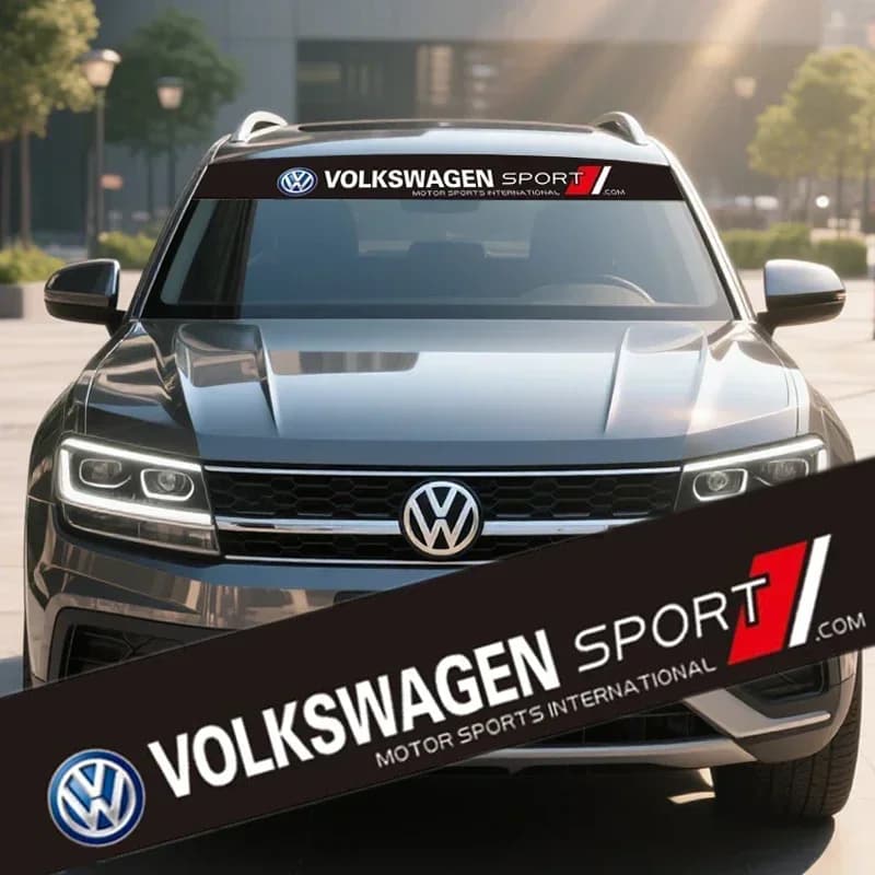 Adesivi Parasole per Auto, Decorazioni per Parabrezza Anteriore per VW GTI Polo Golf MK6 Passat B6 Tiguan ID.3 T-ROC Arteon Jetta