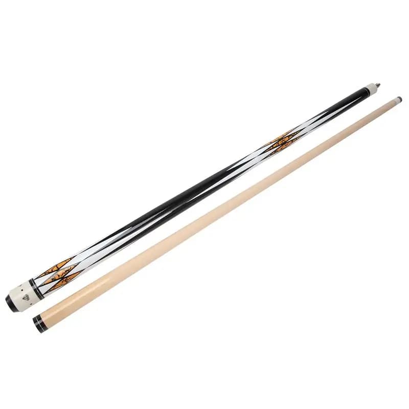 AEF6-2Pcs Stecche da biliardo, stecche da biliardo in legno di acero da 57 pollici, stecche da biliardo per giocatori professionisti, arancione