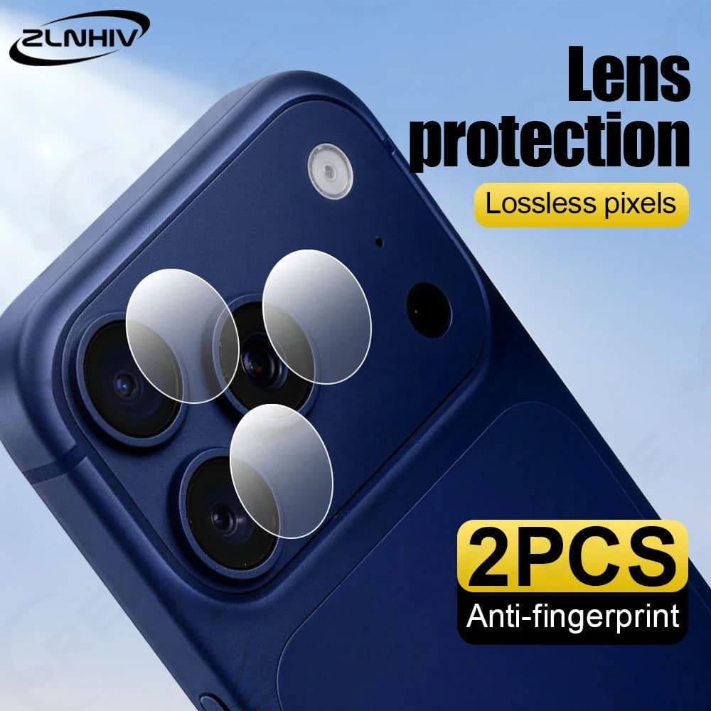 2Pcs Phone Screen Protector Camera Lens For iPhone 17 Pro Max 16 Pro Camera Protector Protective Film 15 14 Plus 13 12 11 XS Max