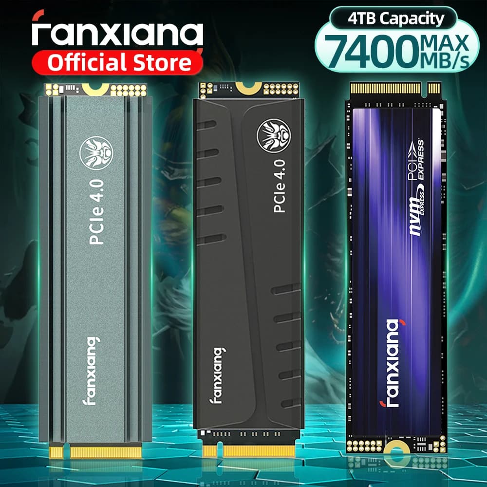 Fanxiang S660/S770/S880 SSD NVMe M2 PCIe4.0x4 1TB 2TB 4TB Unità a Stato Solido Interna per PlayStation5/PS5 Disco Rigido SSD per Desktop