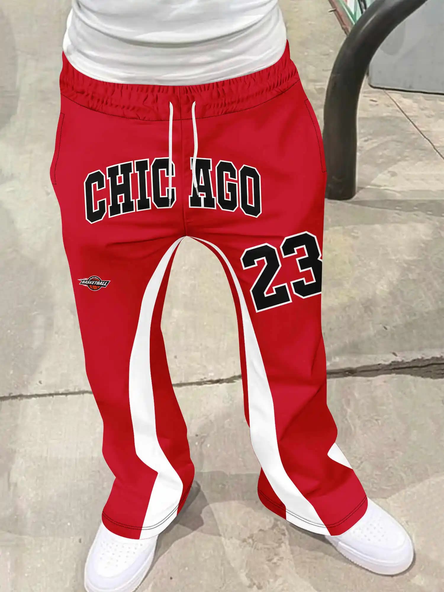 Y2k Pantaloni svasati da uomo Pantaloni larghi con stampa 3D Pantaloni sportivi casual a vita media Abiti sportivi femminili Streetwear Pantaloni vintage Hip Hop