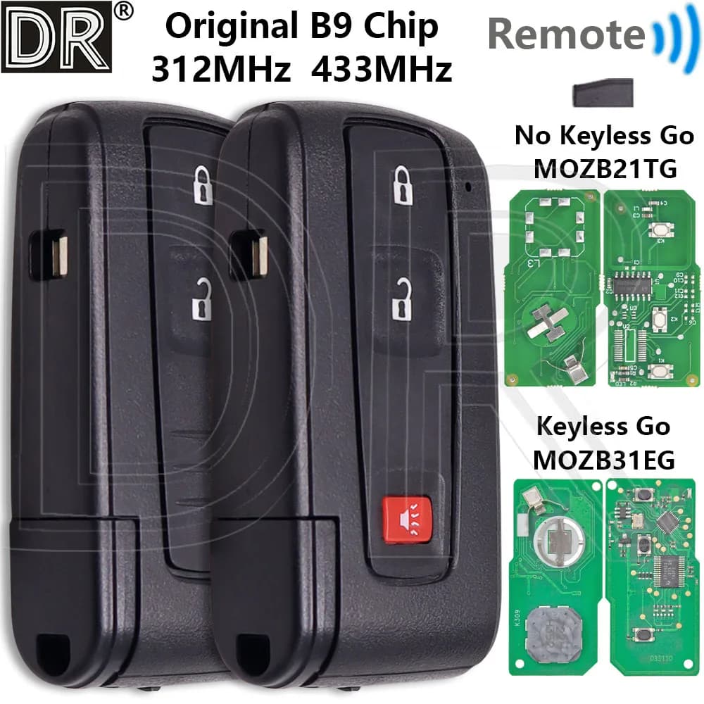 Grande Chip B9 312/433 MHz MOZB21TG MOZB31EG Chiave Intelligente di Controllo Remoto Per Auto Di Prossimità P/N 89994-47061 Per Toyota Prius 2005-2008