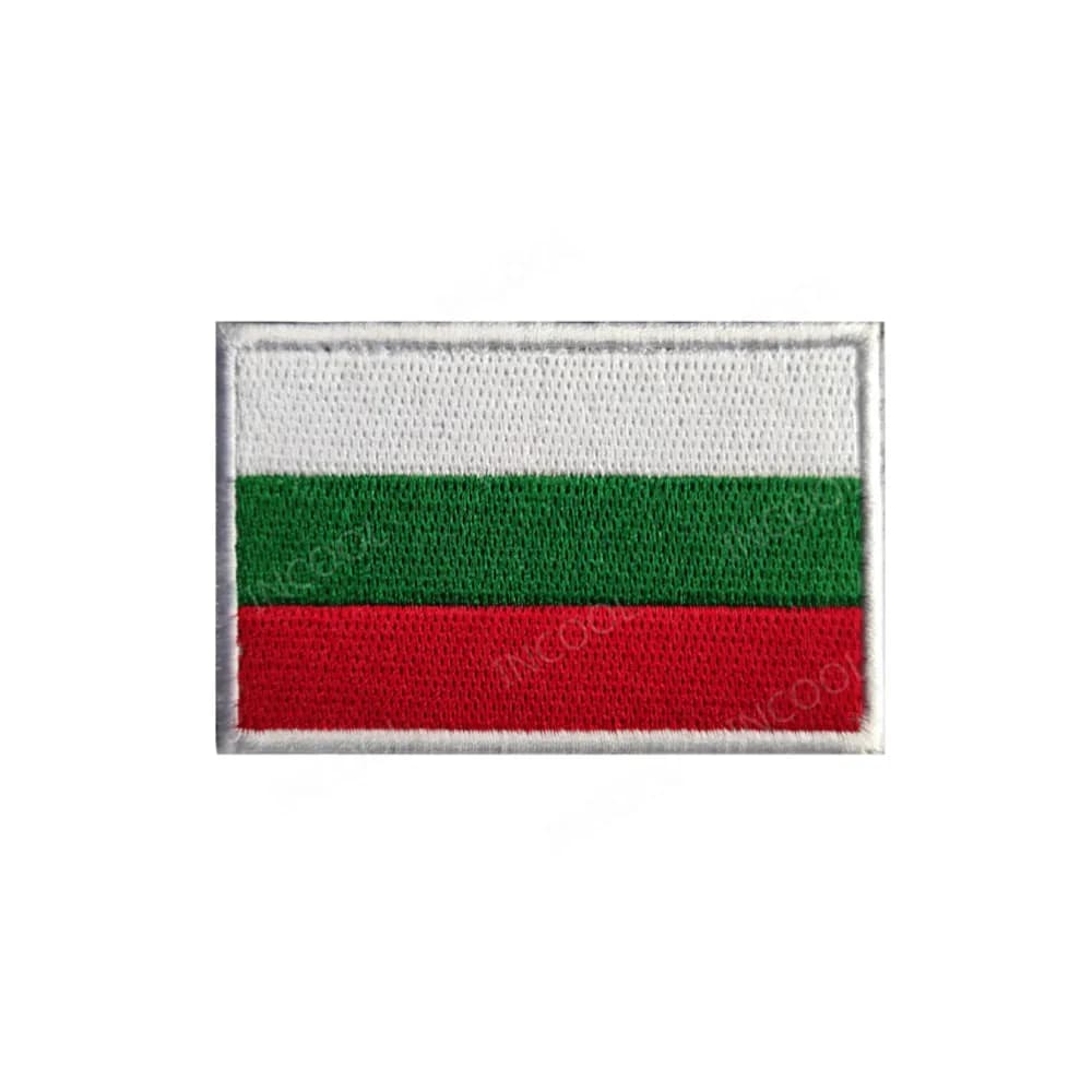 Toppe ricamate Toppa bandiera Bulgaria Bandiere bulgari applicate Ricamo Chevron per abbigliamento Giacche zaino