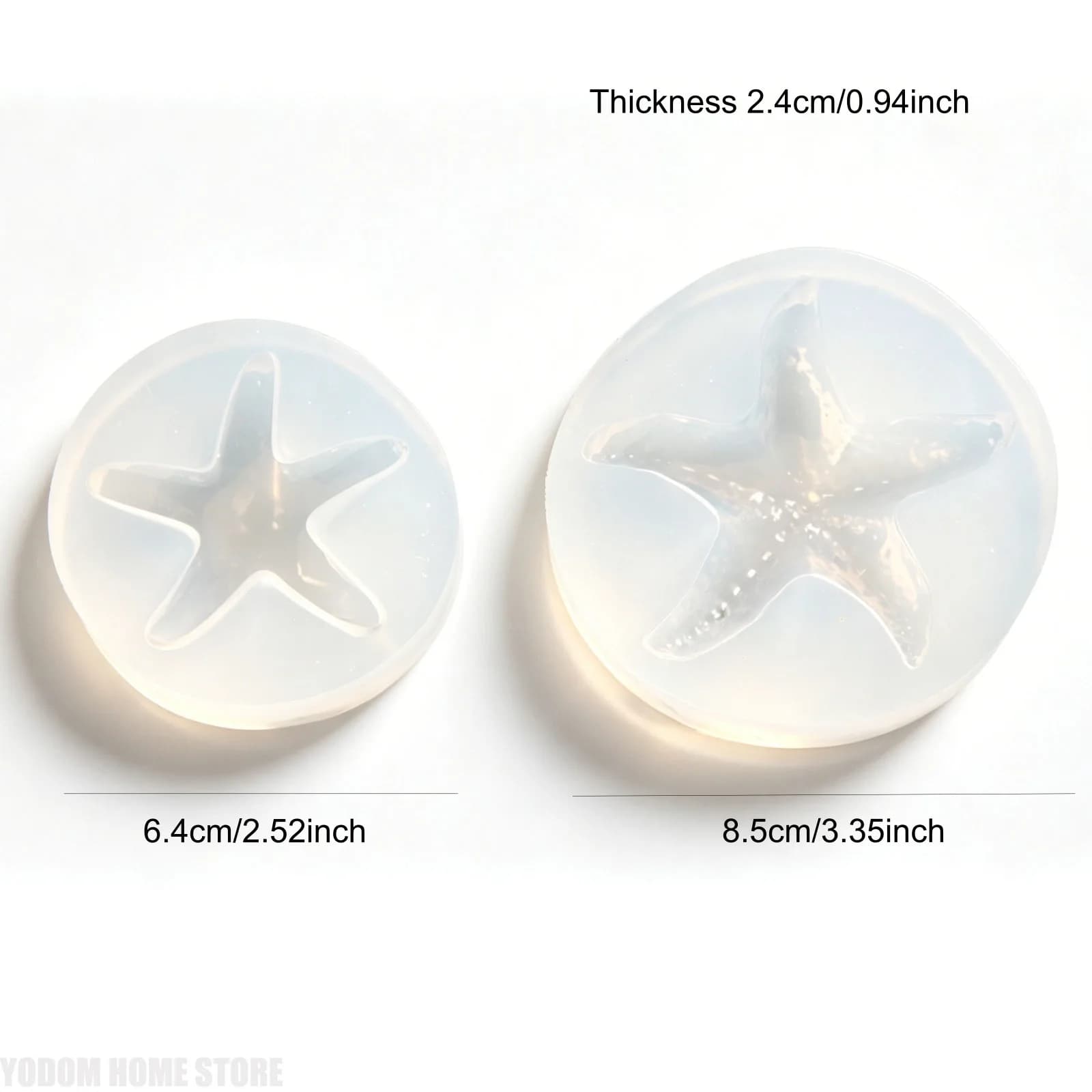Large Starfish Ornament Silicone Resin Mold Epoxy Casting Mould For Keychain Wind‑Chime Handmade Accessories