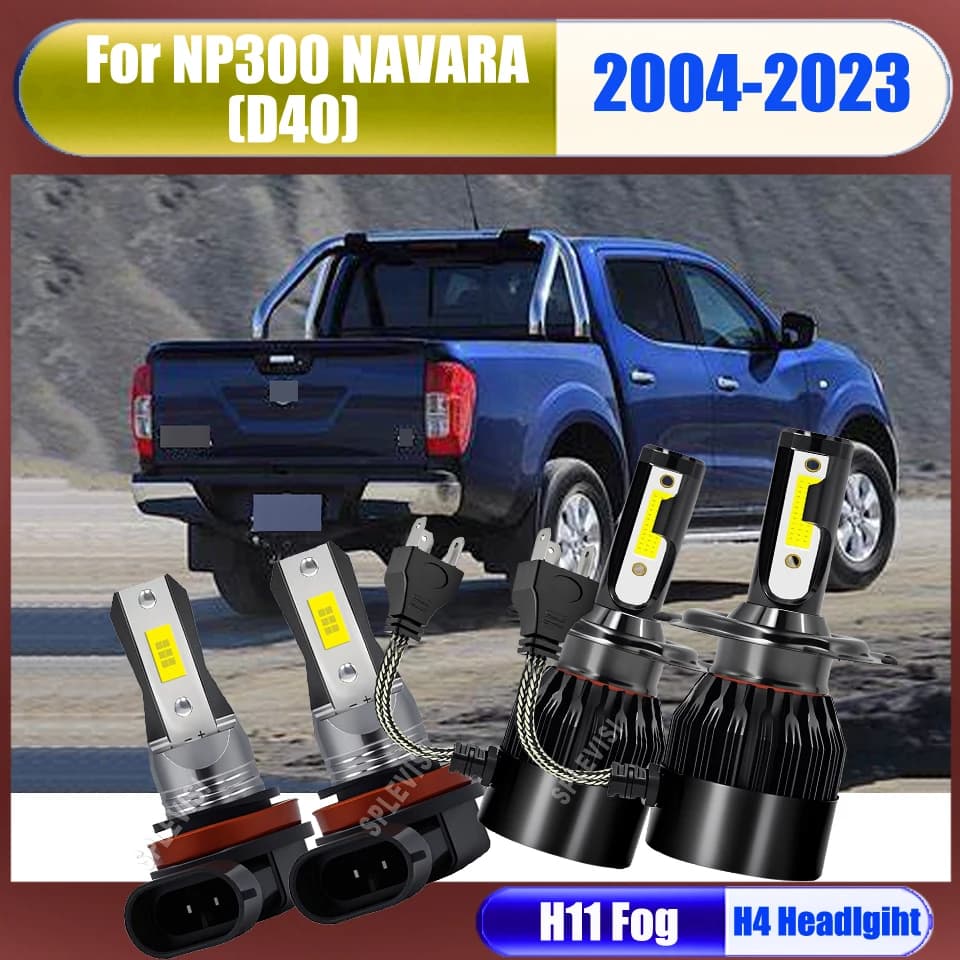 Faro LED H4 H11 - Durata 60.000 ore per NISSAN NP300 NAVARA (D40) 2004 2005 2006 2007 2008 2009 2010 2011-2023