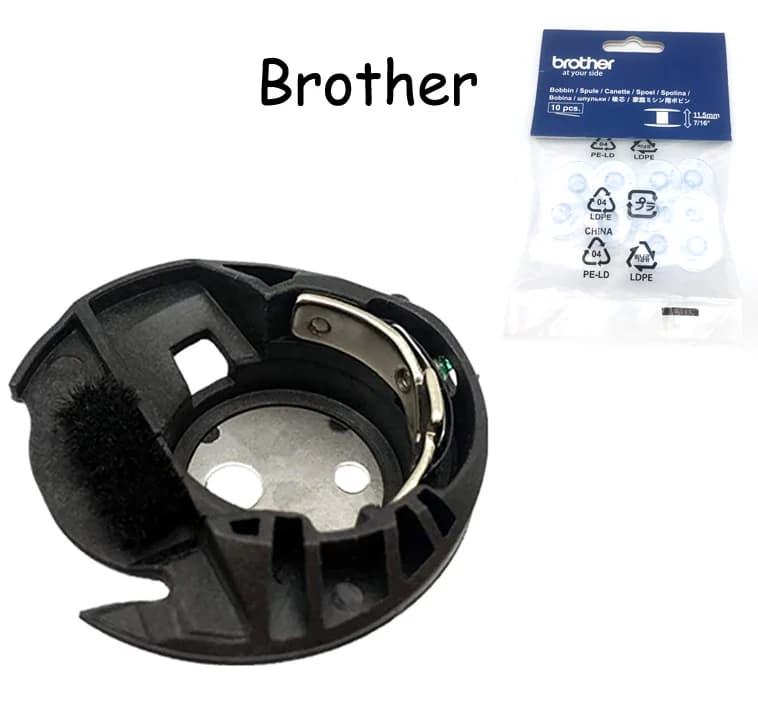 Custodia BROTHER BOBBIN XC3153351 per Brother BC2100,2300,2500, ES2000 e brother bobina 10 pezzi SFB XA5539-151(SA156)