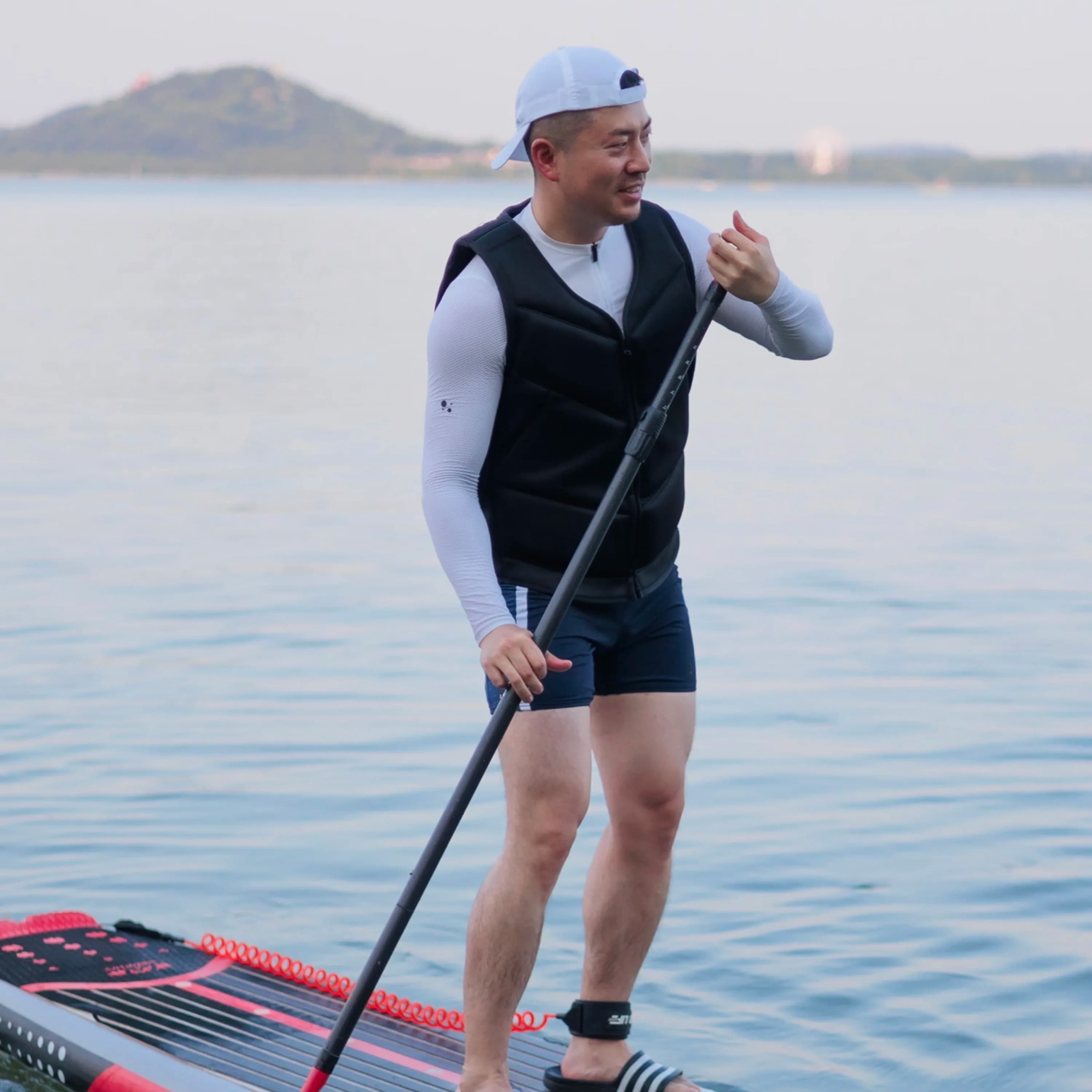 Giubbotto di Salvataggio Professionale per Adulti, Spesso, Galleggiante, per Surf, Snorkeling, Pesca, Gare, Portatile e Pieghevole