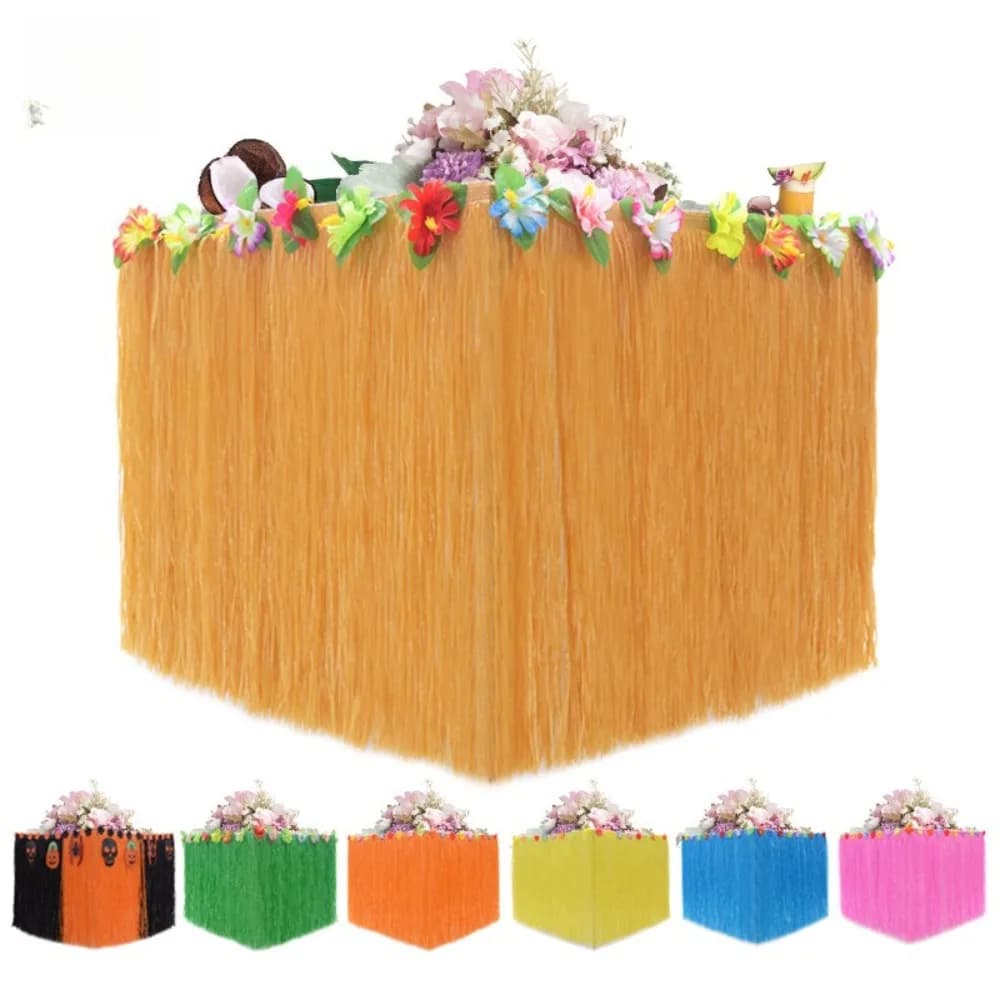 Gonna da Tavolo Hawaiana per Decorazioni Festive Casa, Picnic, Compleanno, Natale, Ballo e Forniture per Feste