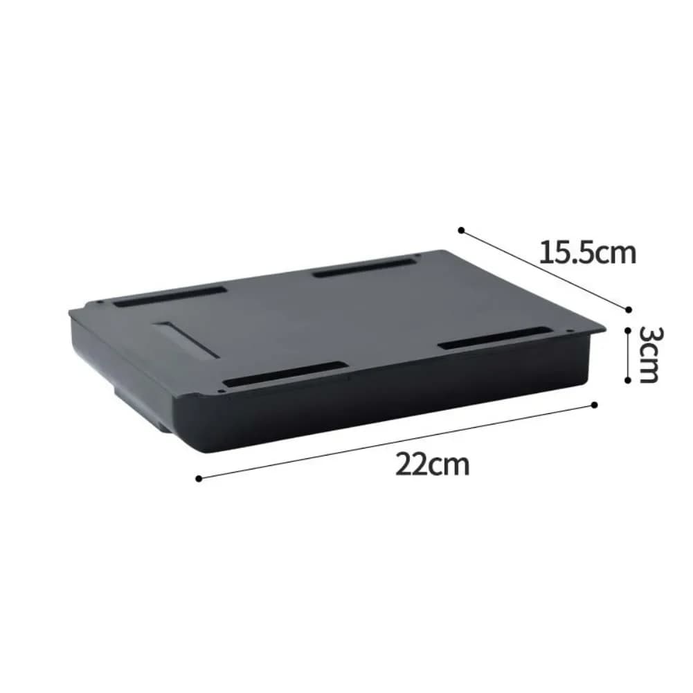 Organizzatore compatto estraibile per cassetti 15,5 x 3 x 22 cm, contenitore sotto scrivania per ufficio e casa, per penne, cavi e piccoli oggetti