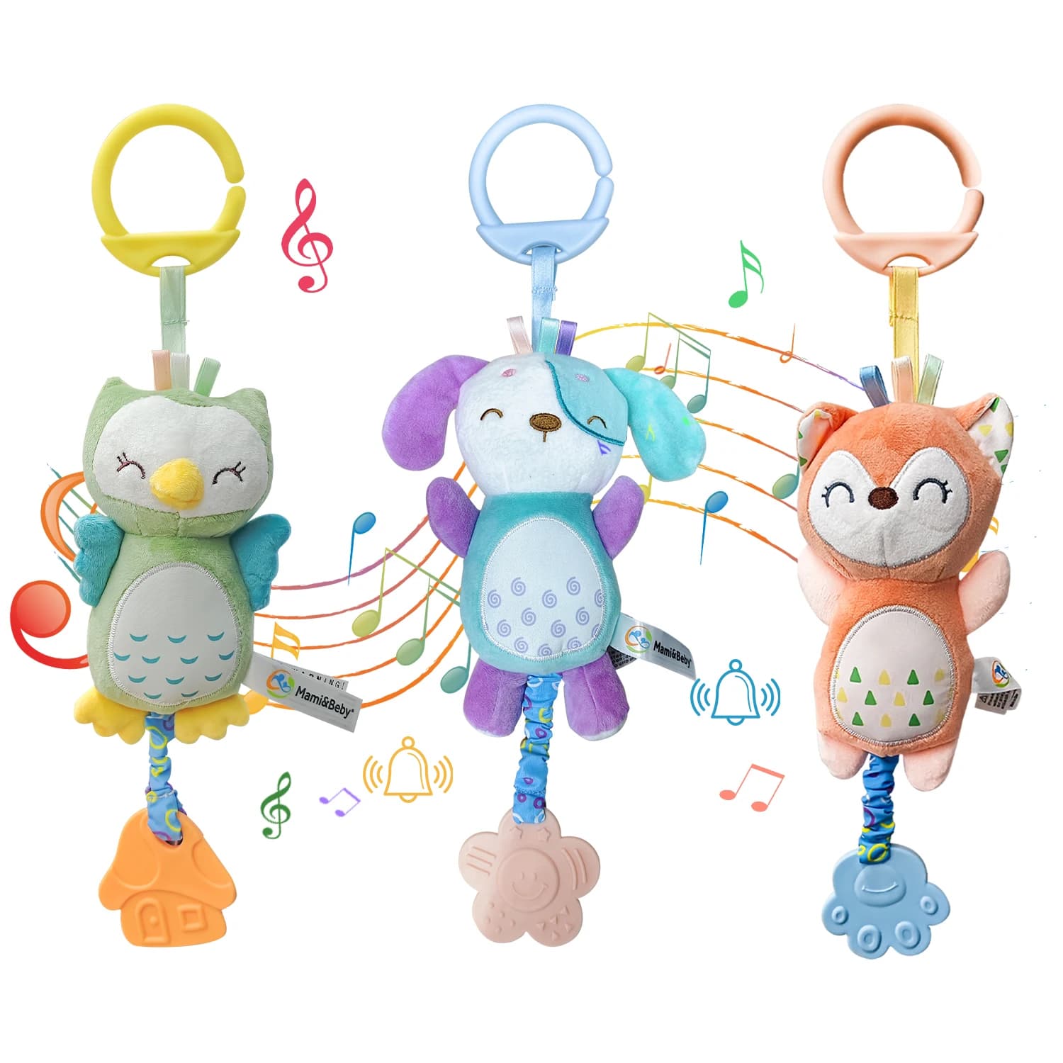 Giocattolo del bambino Peluche Sonaglio Appeso Campanelli Eolici Neonato Morbido Appeso Piega Squeaky Giocattolo Sensoriale Passeggino Seggiolino Auto Culla Regali di Viaggio