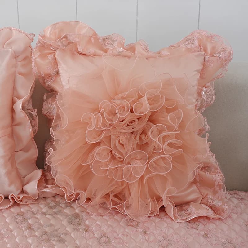 1 pcs liner for square pillow lace pillow pink sofa for home in european style without lining for soft cushion for car without padding