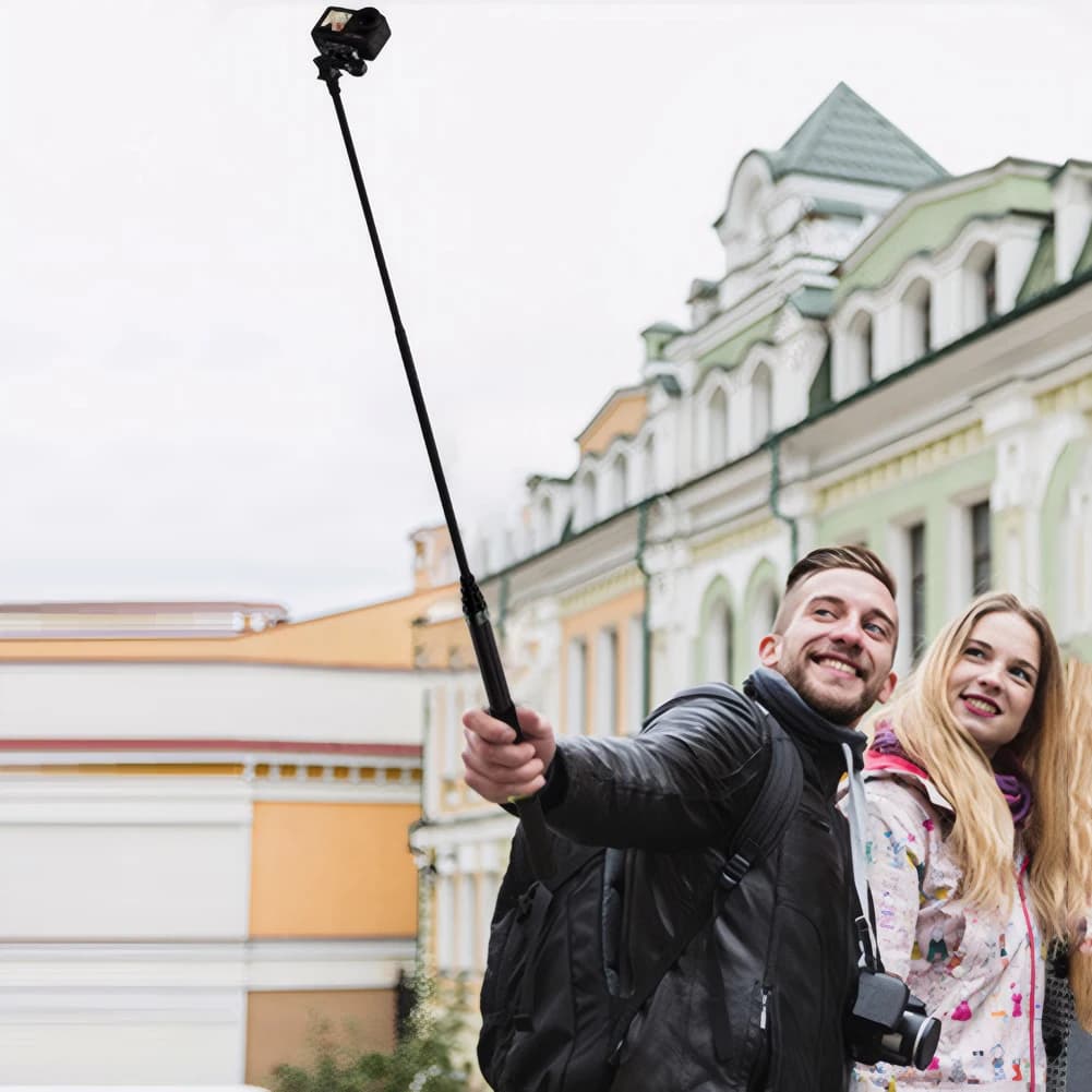 Asta per Selfie Invisibile in Fibra di Carbonio con Impugnatura per Insta360 X5/X4/X3, DJI OSMO e GoPro Hero