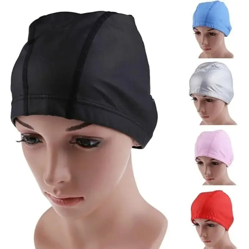 1 piece of adult swim hat, elastic, solid color, unisex, waterproof, ear protector, for swimming, for women and men