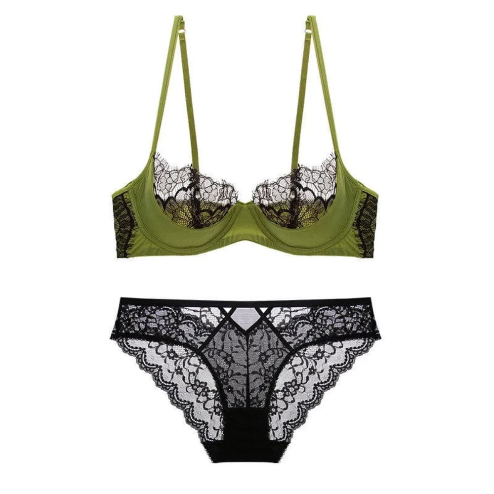 Sheer Lace Half Cup Women Bra Kit Ultra Thin Minimizer For Large Bust Up Lift Comfort Wireless Everyday Intimates Underwear S-XL