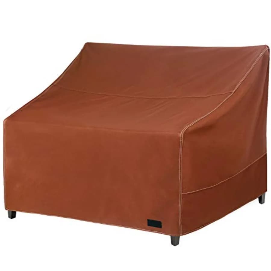 Copertura per Divanetto da Giardino 58 Pollici Impermeabile 600D Resistente per Mobili da Esterno Copertura per Divano a 2 Posti