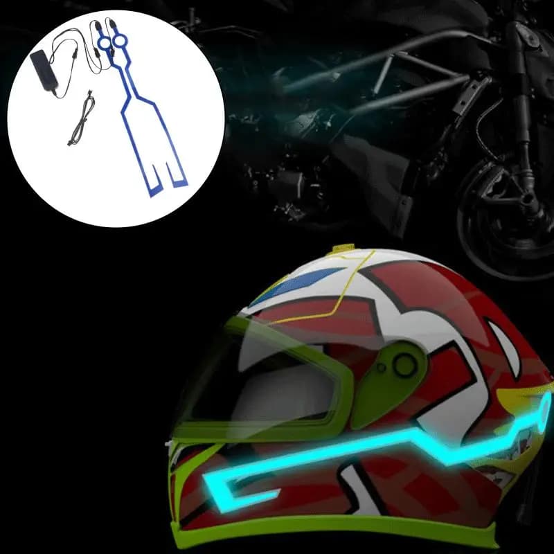 Cycling Motorcycle Helmet LED Cold Light Self-adhesive Reflective Luminous Sticker Strip Modified Waterproof Decoration