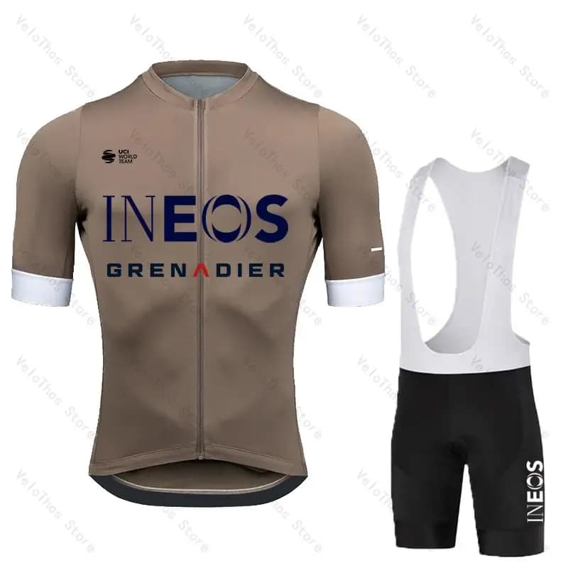 Cycling Set Short sleeve Jersey and Bib Shorts Pro Race Bicycle Clothing Suit Summer MTB Ropa Maillot Breathable Ineos Grenadier