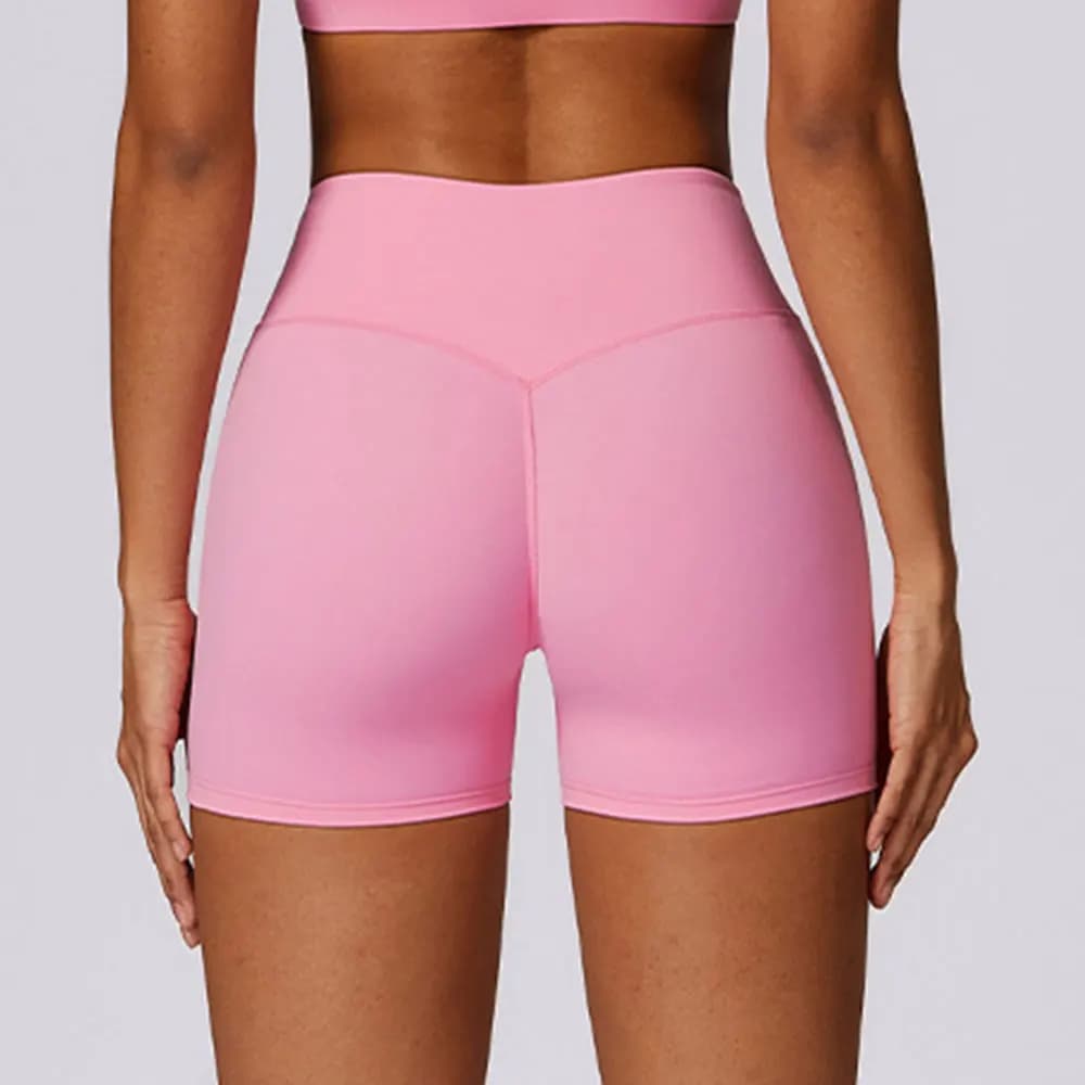 Women's short sports shorts Yoga shorts Squirt-proof high waist fitness shorts Gym shorts for fast drying cycling workout