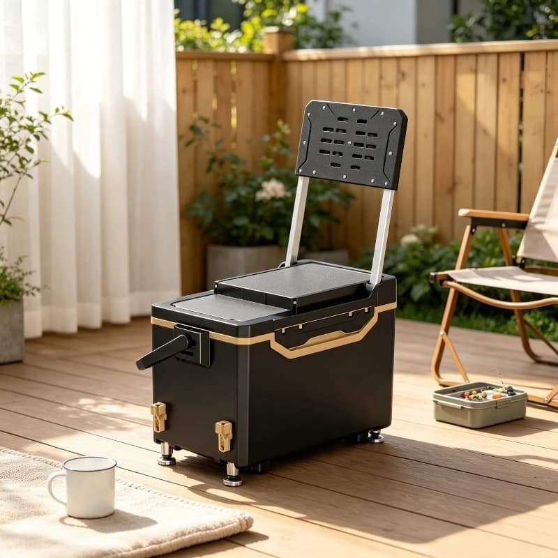 Fishing Box Storage Seat Organizer Lightweight Large Capacity Tool-Free Assembly Complete Set Tackle Carrier with Compartments