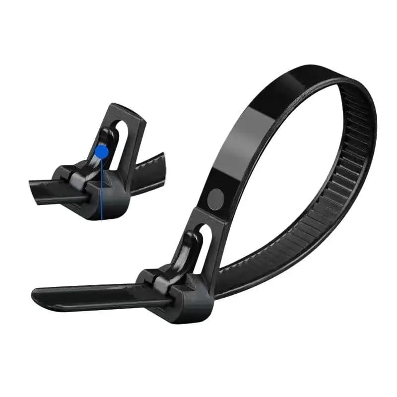 Fascette stringicavo in nylon resistenti da 100/300 pezzi, riutilizzabili, con chiusura rapida, per casa, ufficio e uso esterno.