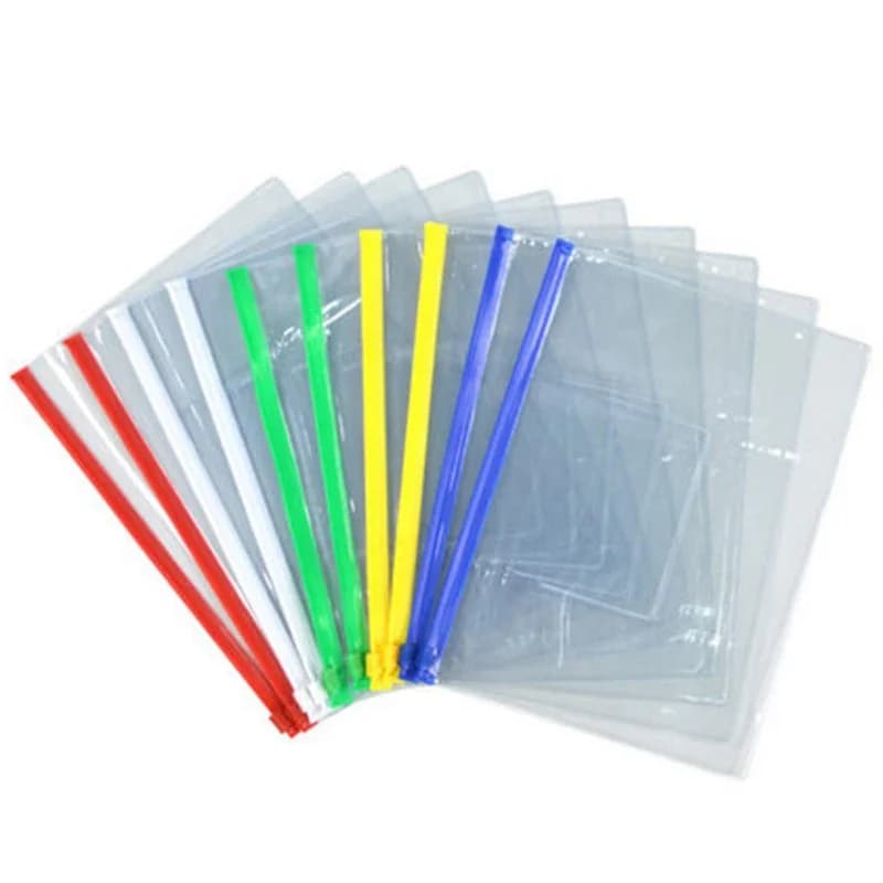 10 pezzi sacchetto di file di cancelleria sacchetto di plastica trasparente cartella traslucida studente bambini cancelleria formato A4/A5/A6 sacchetto di documenti cartella di file