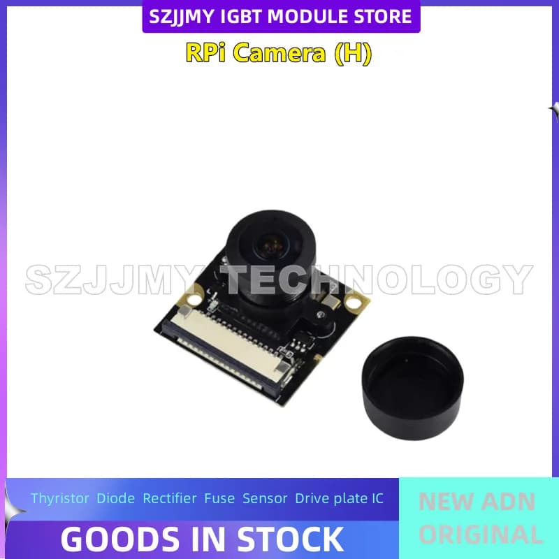 Telecamera fisheye Raspberry Pi 4a generazione B/3B+ con ampio angolo di visione e luce per visione notturna a infrarossi per messa a fuoco regolabile