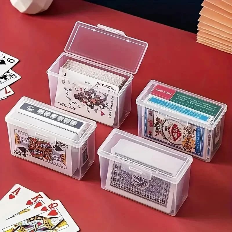 Play card box 1/3/4 pieces, transparent deck case, two poker images can be placed (NO cards) Christmas, Halloween, Thanksgiving gift