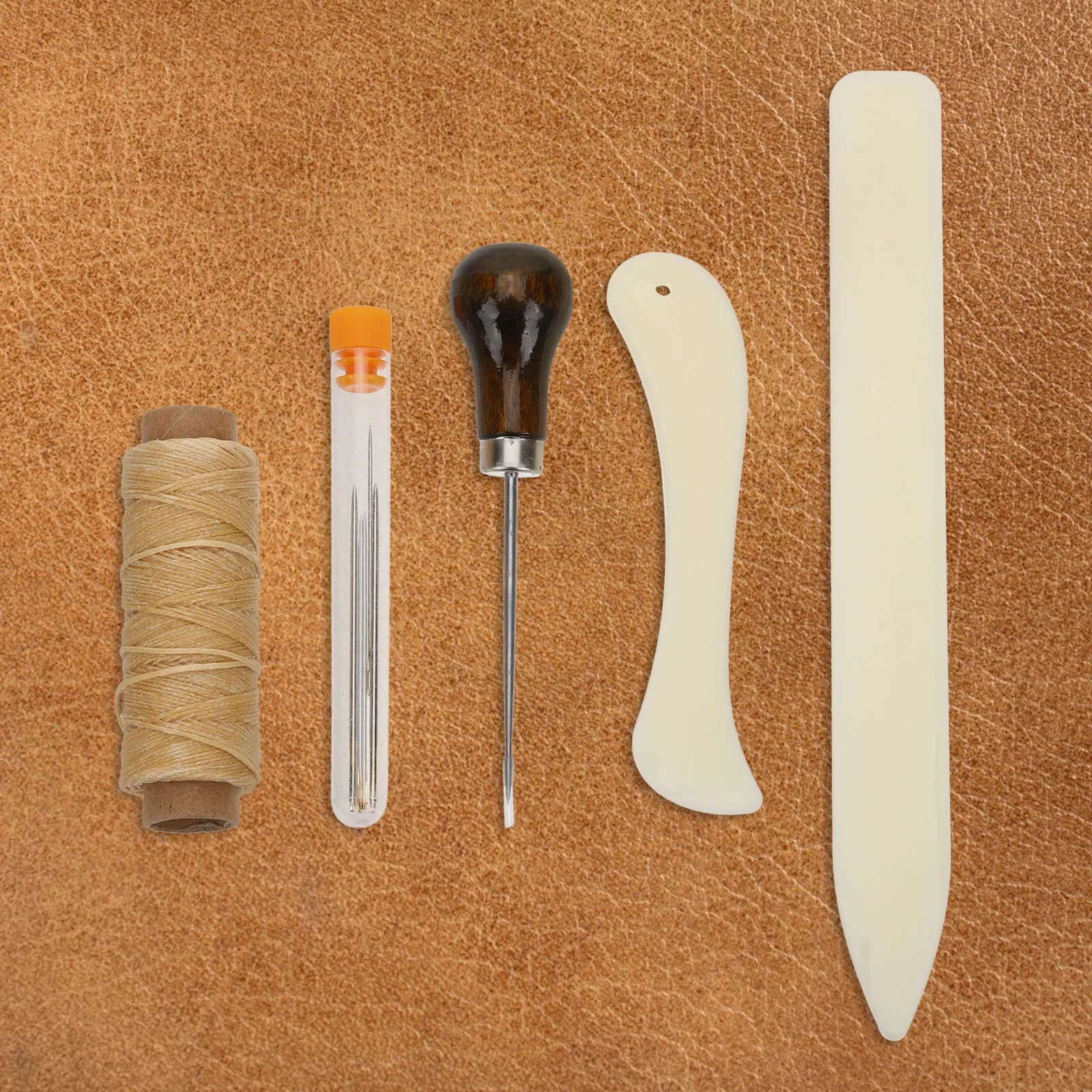Set di Strumenti per Cucito, Kit Artigianale Fai-da-Te Portatile e Leggero per Borse, Portafogli e Cinture