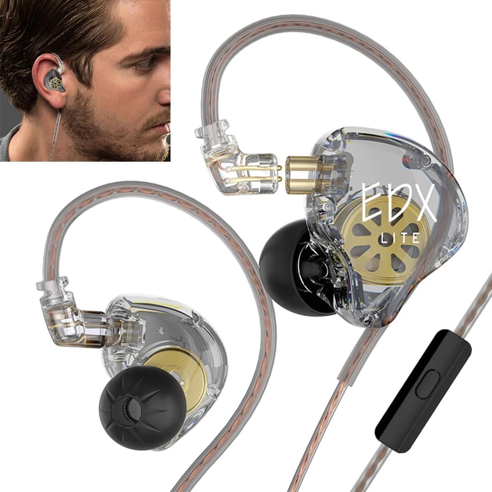 Drainable 2 Pin cable, DJ headphones with 3.5 mm jack, Music, Sport and Gaming