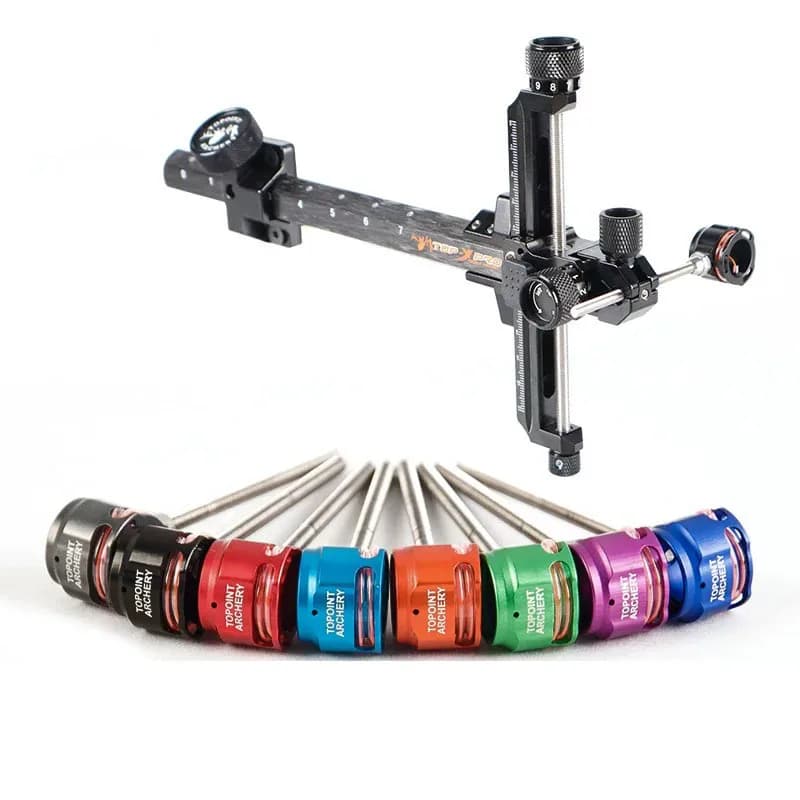TOPOINT TR1005 Tiro con l'arco Arco ricurvo Sight Pin Sight con fibra ottica da 0,019 "Via di mira Accessori da competizione professionali