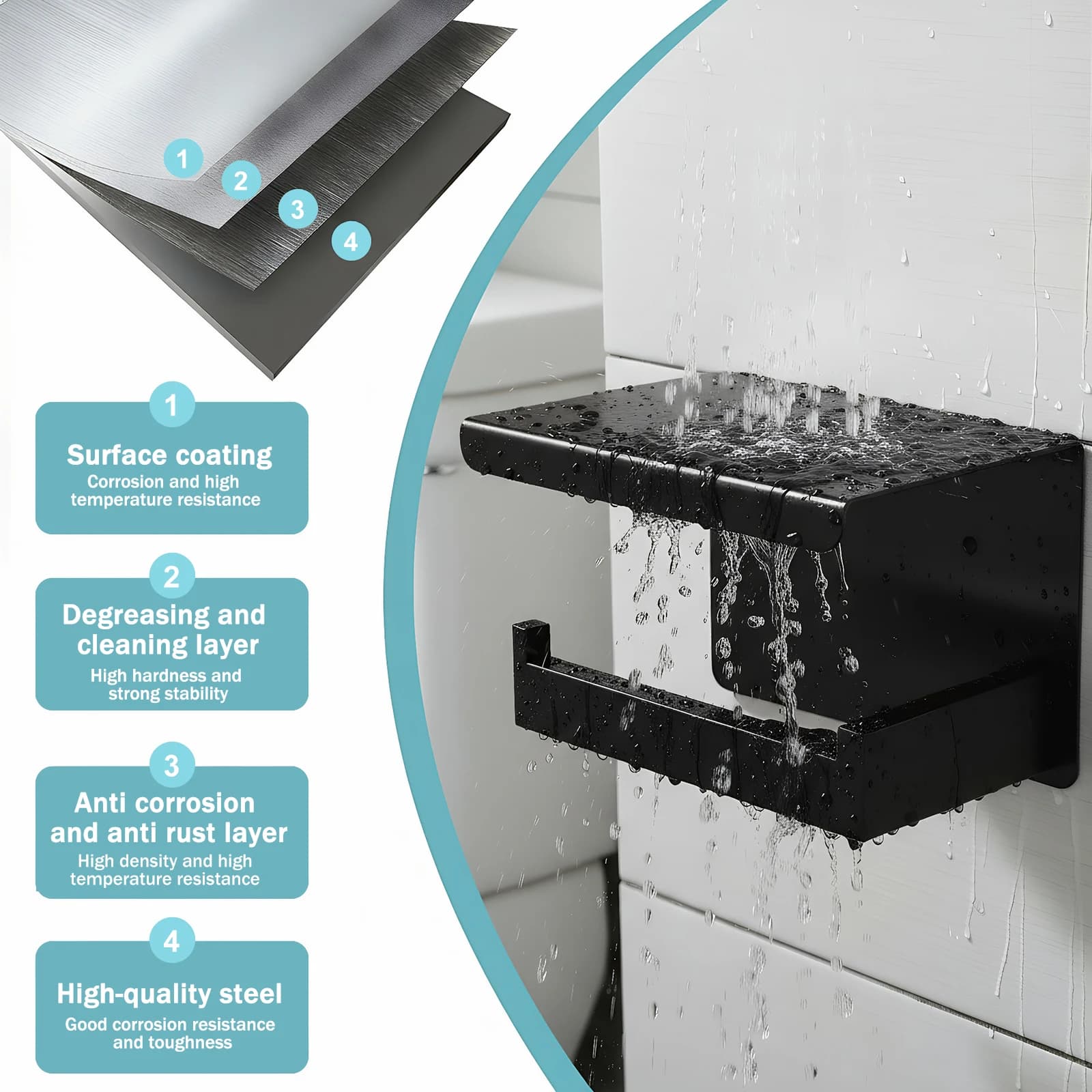 20-Pieces Stainless Steel Bathroom Hardware Set Bathroom Accessories Towel Bar Set Towel Rack/Ring/Hook/Toilet Paper Holder