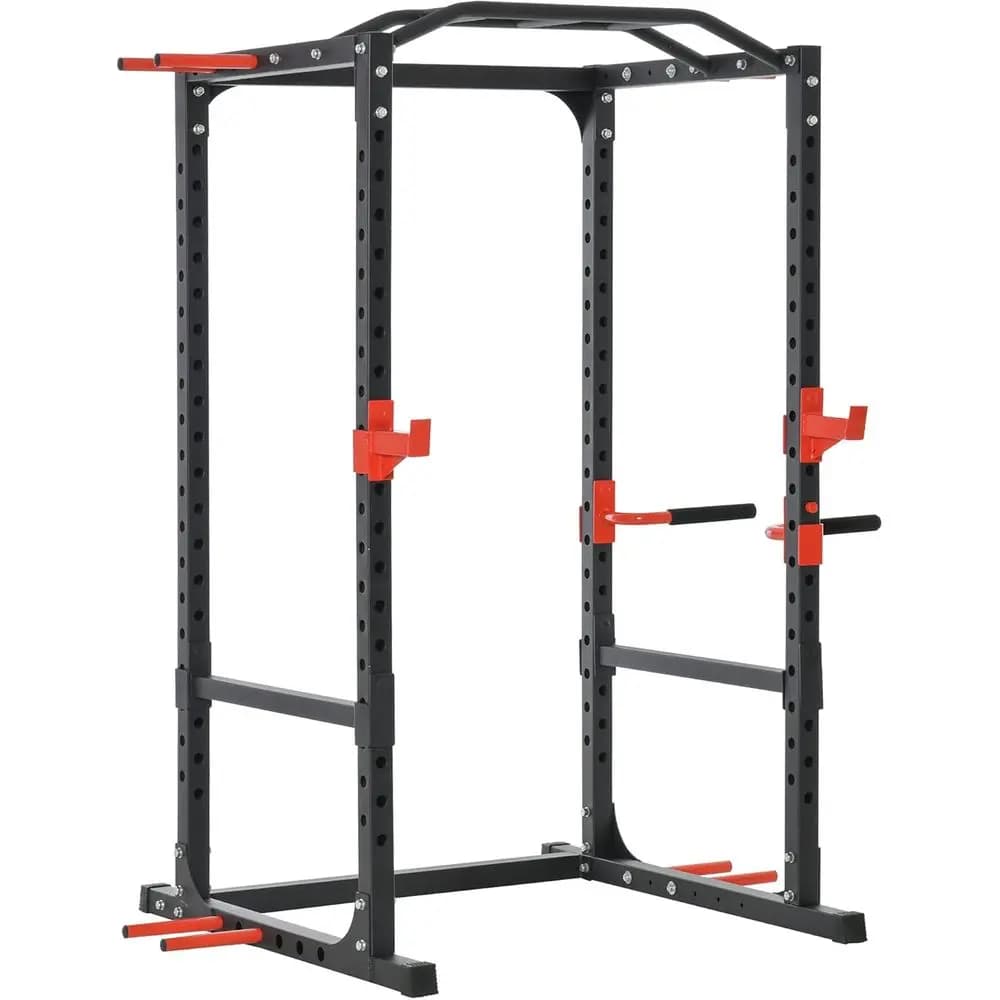 Multifunction Tower for Home Gym with Dip Station, Traction Bar and Rack for Squat for Complete Body Strength Training