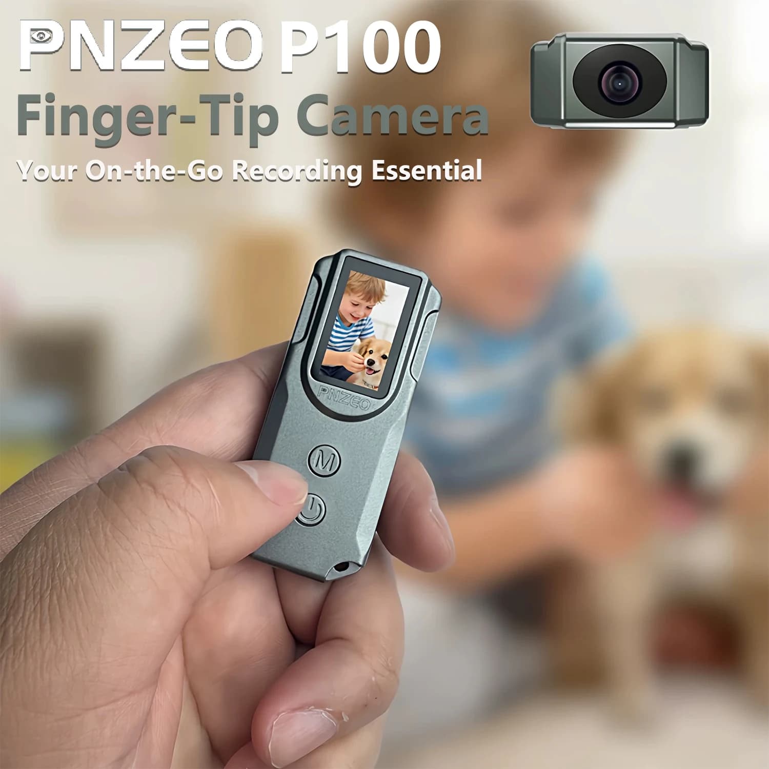 Toe cameras, compact and portable action cams, with display, mini pocket cam Full HD for vlogging