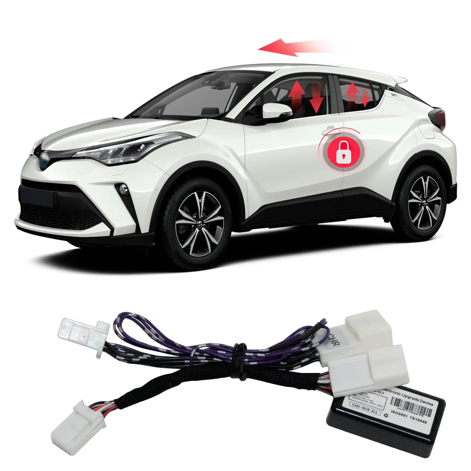 Modulo di chiusura automatica del tetto apribile e blocco delle porte per auto, compatibile con i modelli 2018-2022, Plug and Play