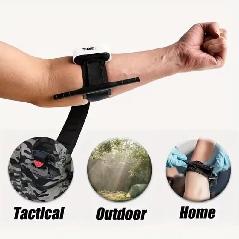 Borsa Organizer per Tourniquet Militare da Campeggio Outdoor, Sopravvivenza, Combattimento, Emergenze Mediche con Forbici e Cinghia