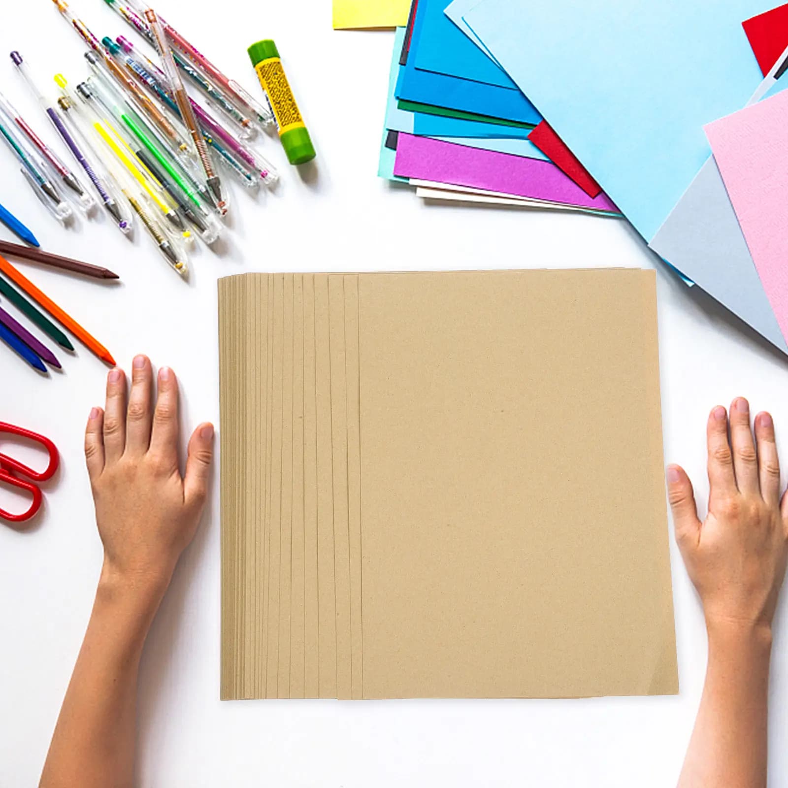 1 Confezione di Fogli di Carta Kraft Fatti a Mano Formato A4, Cartoncino Marrone Spesso per Copertine di Quaderni Fai-da-Te, Calendari, Agende, Confezioni per Abbigliamento