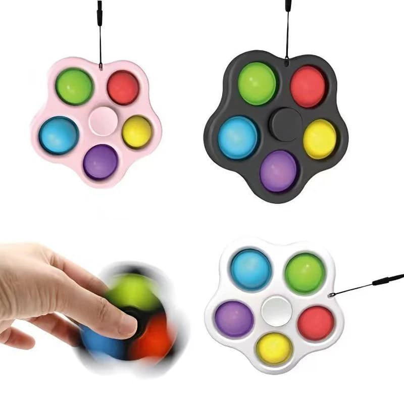 Fidget Spinner Push Bubble, Giocattoli Antistress per Bambini, Regali per Natale, Compleanno, Feste, Riempitivi per Calze