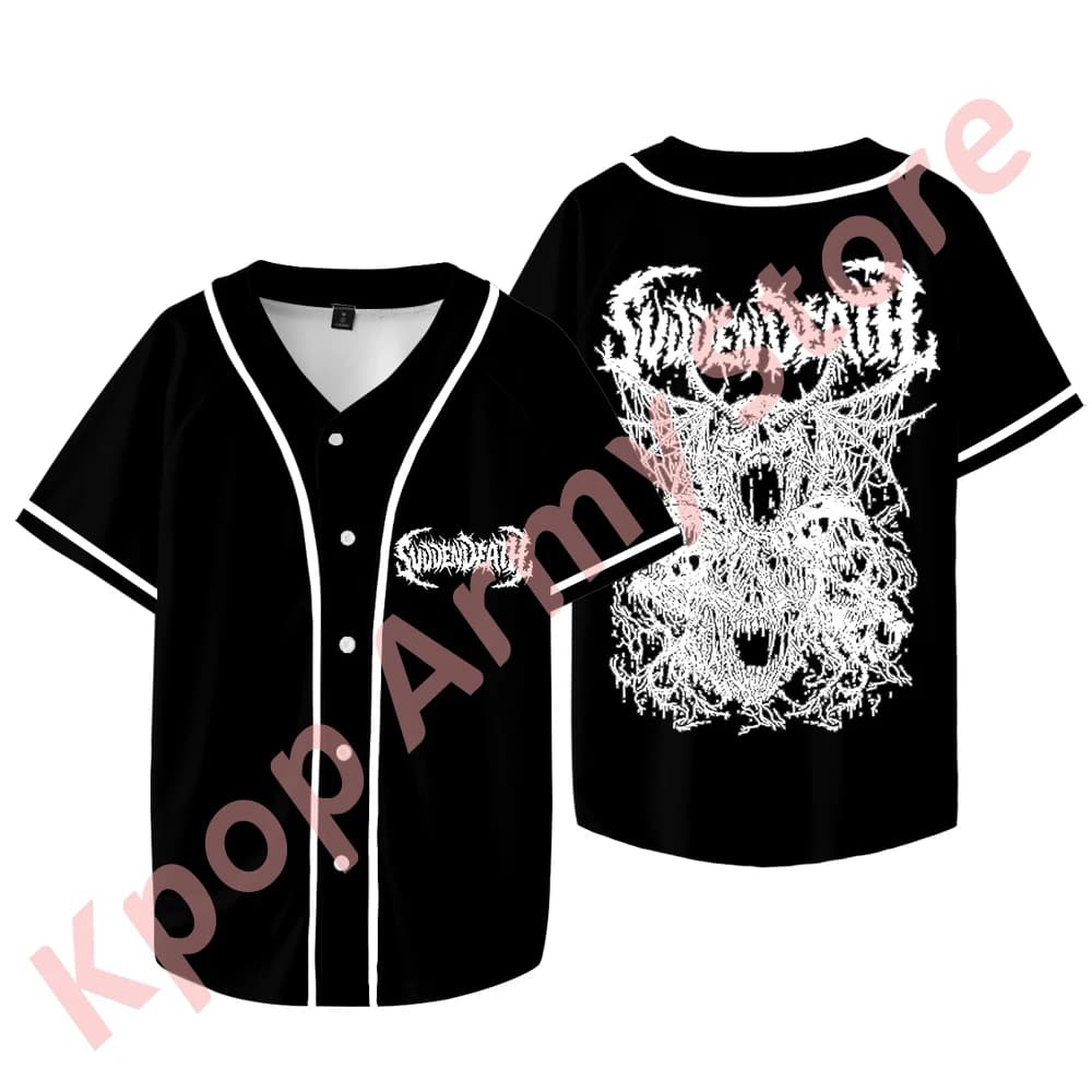 Svdden Death Metal Merch T-shirt a maniche corte Jersey Donna Uomo Moda Giacca da baseball casual