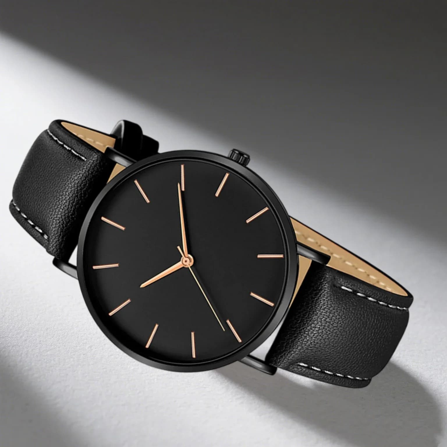 Luxury Men's Watch Ultra Thin Quartz Analog Wrist Watch of Best Brands Men's Watch with Simple Fashion Casual Leather Belt Reloj Hombre